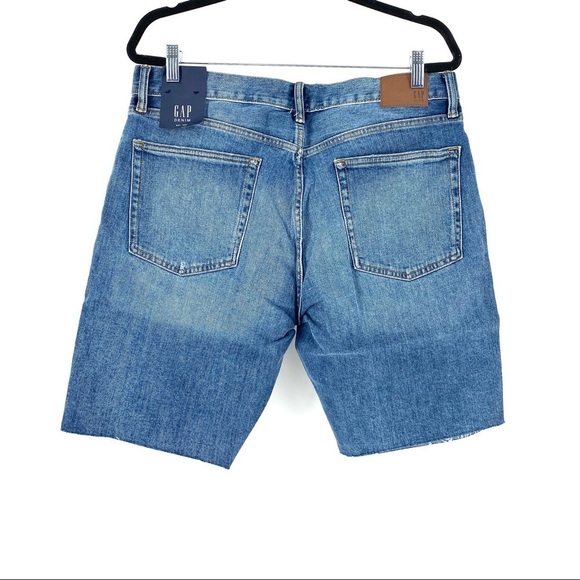 Gap Men's Slim Fit Denim Shorts w/ Raw Hem - 34 - Picture 4 of 6